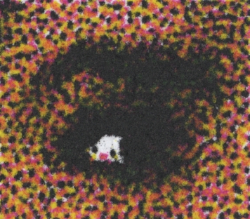 an eye rendered on a hp color laser jet without REt