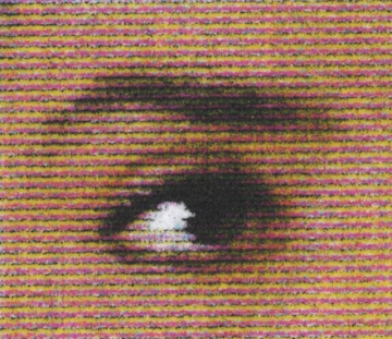 an eye rendered on a hp color laserjet with Image REt 1200