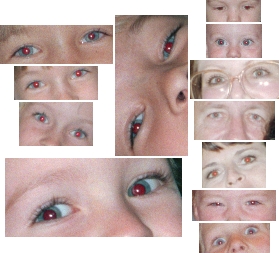 many examples of red eyes