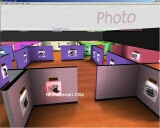 oblique view of virtual environment