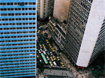 Arial Shot of City Street